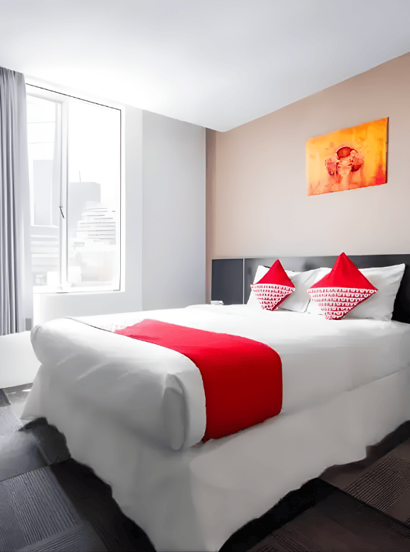 Kamar Capital O 805 Karebosi Business Hotel di Pusat Kota Makassar